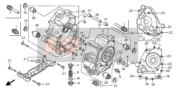 Honda FJS600D 2005 CRANKCASE for a 2005 Honda FJS600D